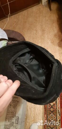 Берет женский кожаный