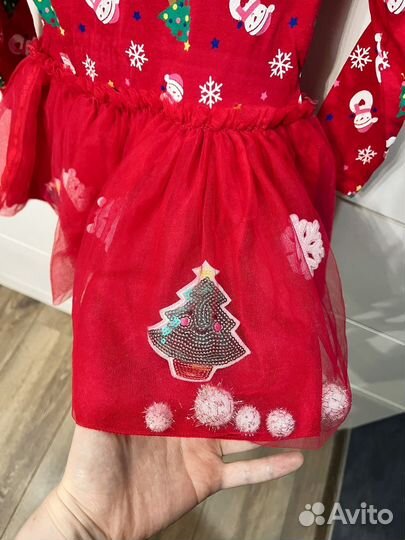 Платье для девочки 92 / новогоднее нарядное