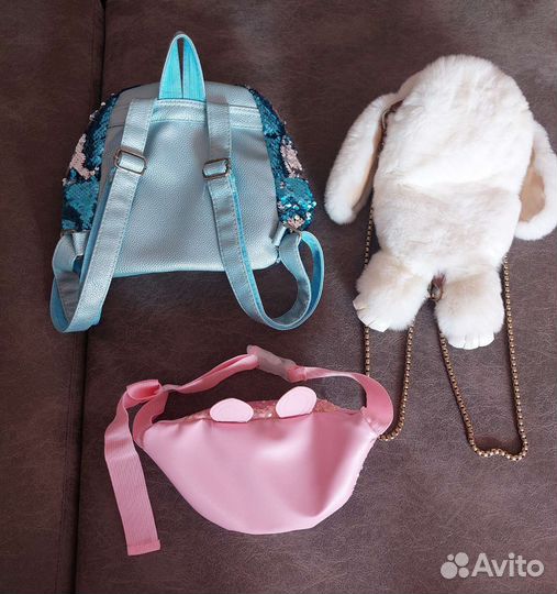 Детские рюкзачки и поясная сумочка