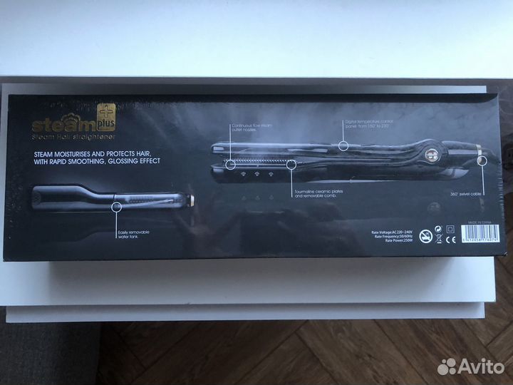 Паровой выпрямитель для волос steam plus