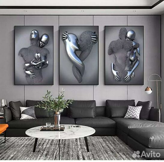 Популярные интерьерые картины. Люди из металла