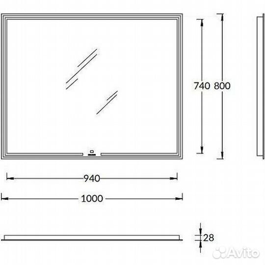 Kerama Marazzi MIO.mi.100\WHT Зеркало