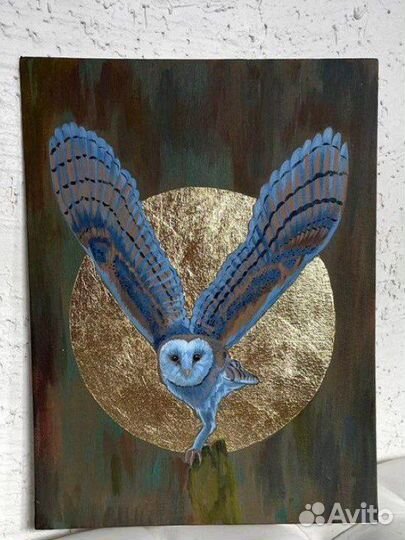 Картина с золотой поталью