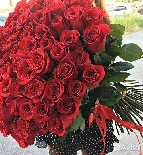 Розы Метровые 100 см доставка Москва