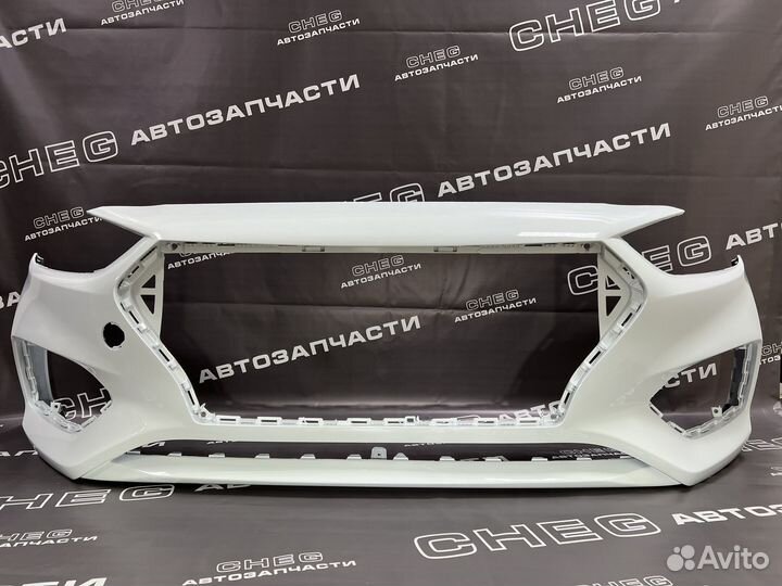 Бампер Передний Hyundai Solaris 2017 Белый