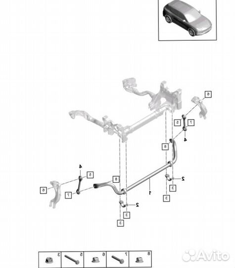 Porsche Cayenne III стабилизатор