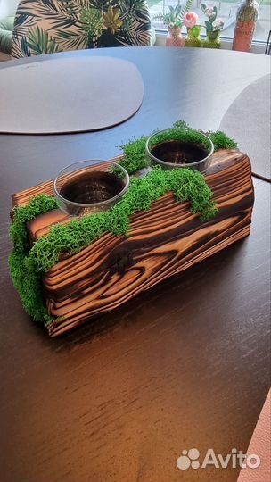 Подсвечник деревянный