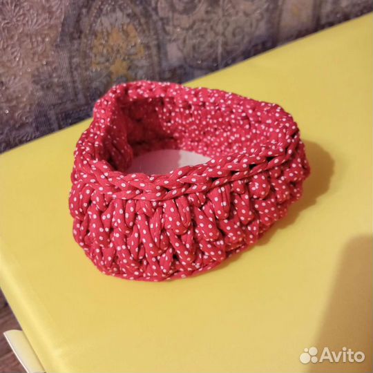 Вязаные корзинки Сердце (набор)