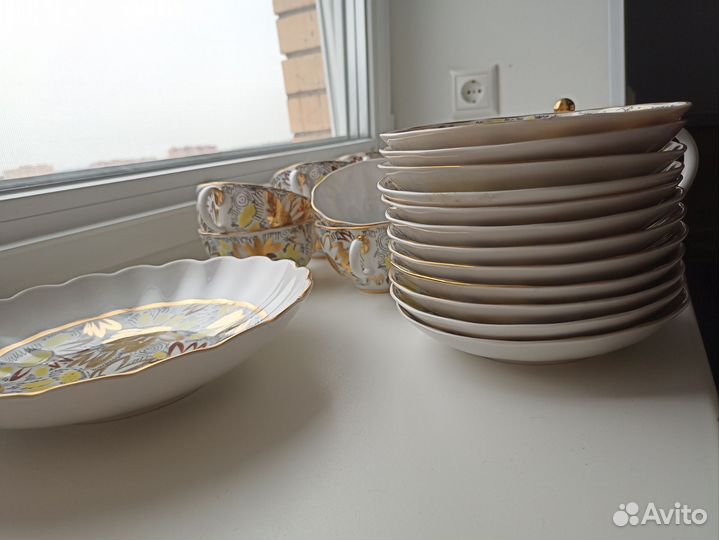 Чайный сервиз лфз золотые ромашки