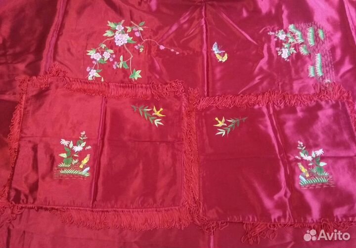 Винтажное Покрывало/Комплект.Шёлк.60-70гг