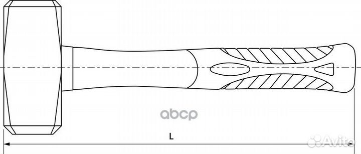 Кувалда с фиберглассовой рукояткой, 8 кг. slshp