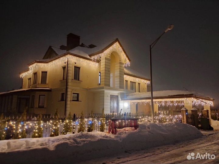 Освещение гирляндами