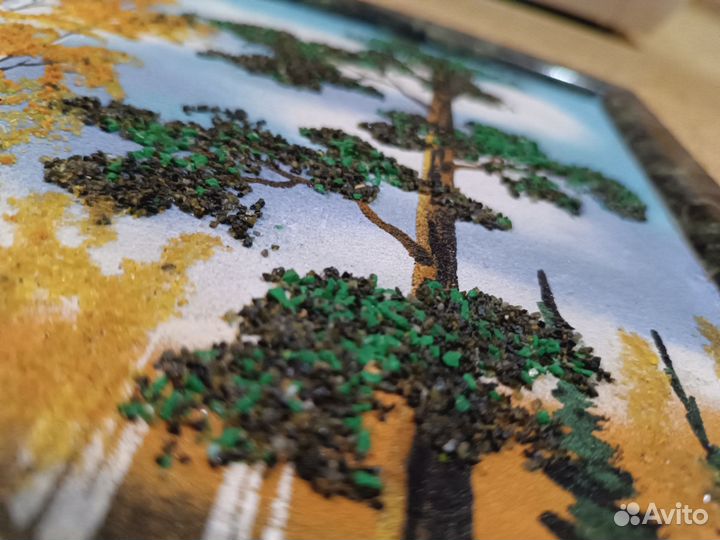 Картина каменной крошкой