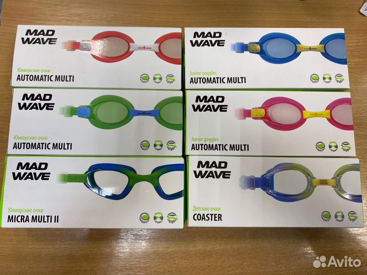 Очки для плавания Arena, Mad Wave, Atemi, Larsen