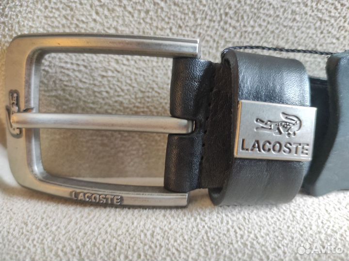 Мужской кожаный ремень Lacoste оригинальный