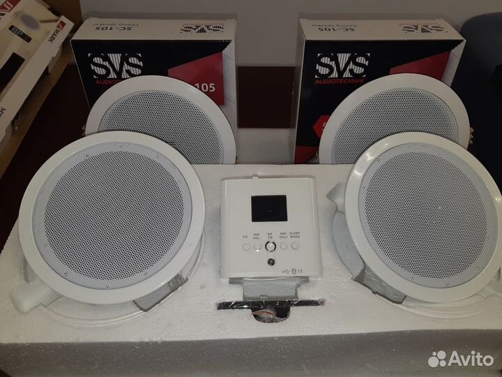 Звуковой комплект для кафе, бара 40Вт новый