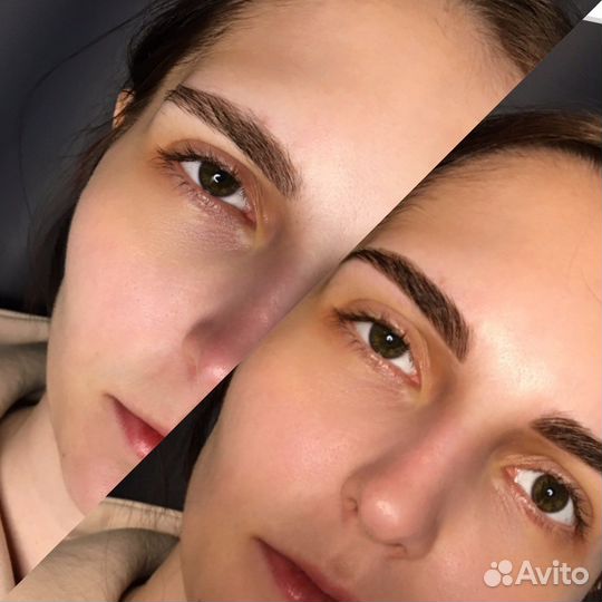 Окрашивание коррекция бровей