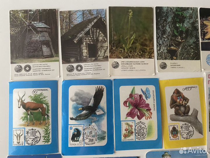 Карманные календарики, набор 35шт