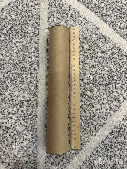 Тубус картонный с жестяной крышкой 75шт