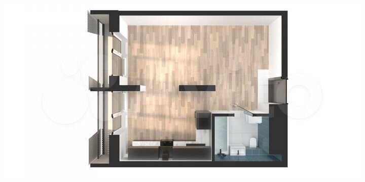 Квартира-студия, 38,8 м², 12/24 эт.