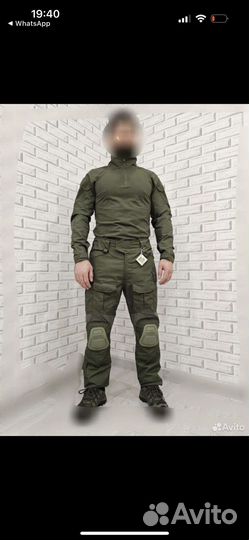 Тактический костюм олива /черный