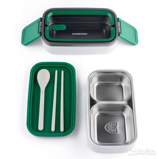 Ланчбокс starbucks с приборами