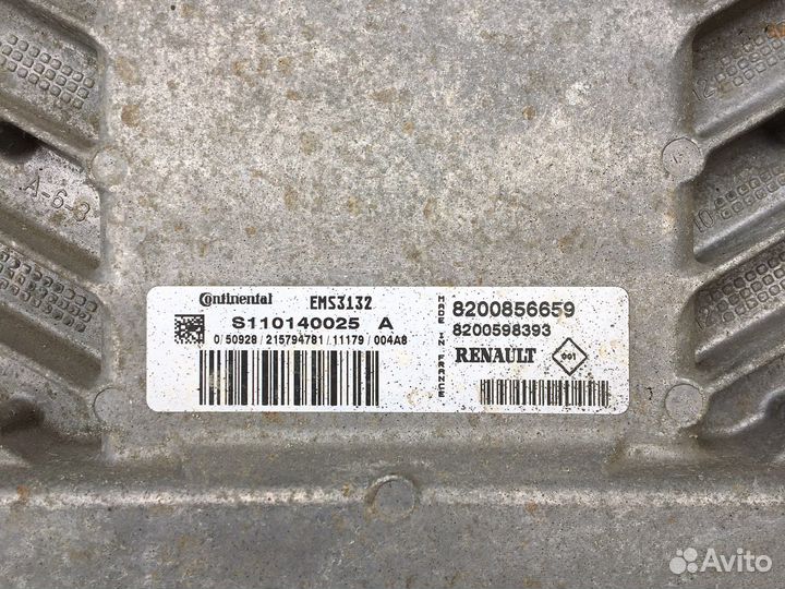 Эбу комплект renault logan 1