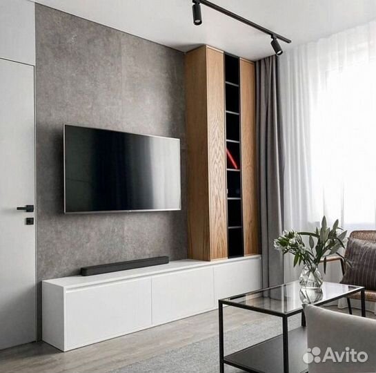 Тв зона со шкафами на заказ