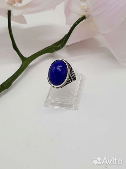 Кольцо русалочка с лазуритом р.17.5 серебро