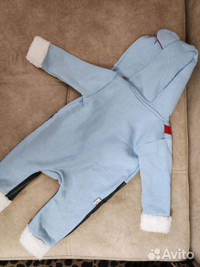 Детский утепленный комбинезон на тонком флисе
