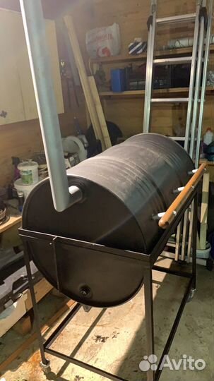 Мангал, барбекю, коптильня из бочки 200л