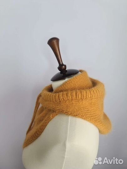 Капор + митенки из пуха норки