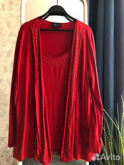 Блузка кардиган хлопок 58 60 размер