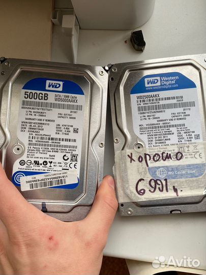 Жесткий диск HDD 1tb 500gb 3.5 2.5