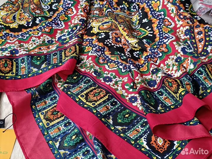 Красный платок Шаль etro шелковый