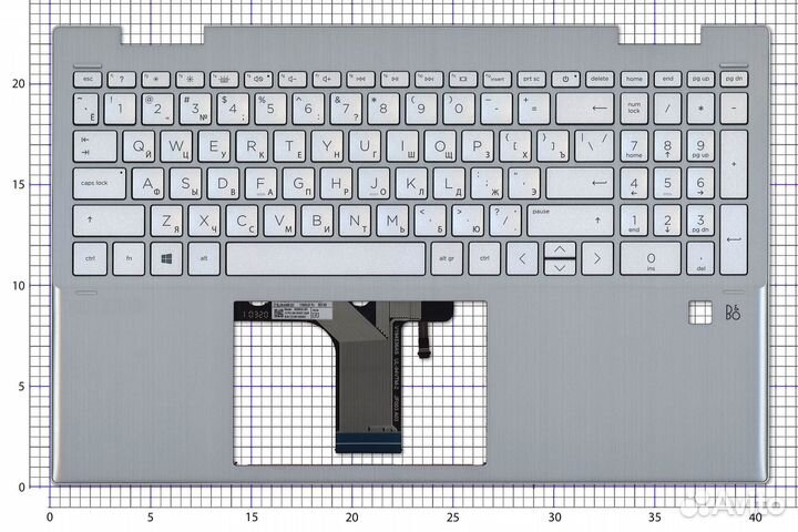 Клавиатура к HP Pavilion 15-ER топкейс, серебристы
