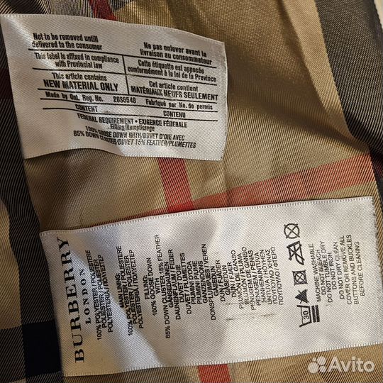 Пуховик женский Burberry оригинал M