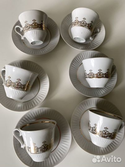 Винтаж СССР чашки кофейные пары блюдца