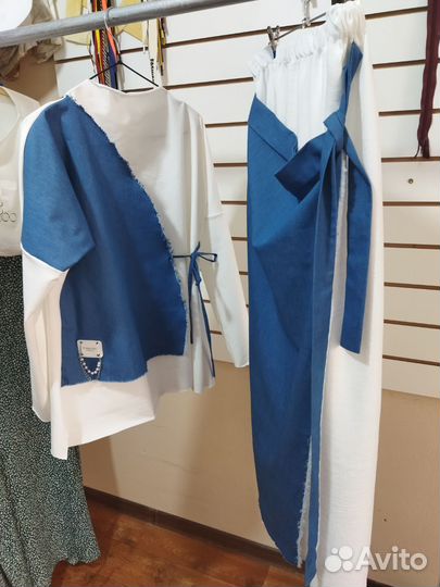 Костюм двойка женский летний с юбкой