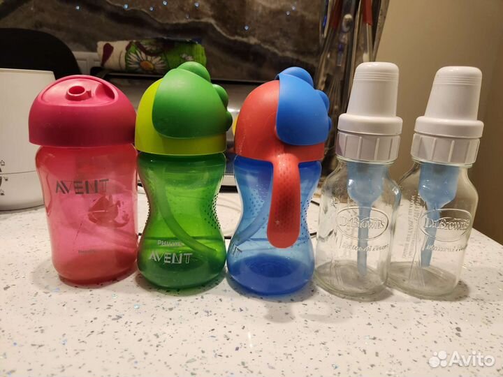Поильники avent и бутылочки dr. brown's