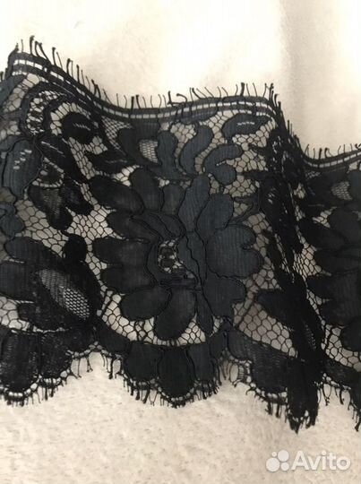 Кружево черное с кордовой нитью