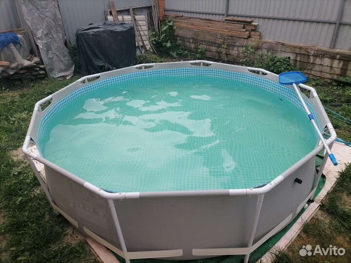 Каркасный бассейн intex 305/76 б/у