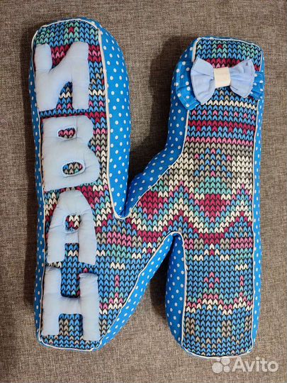 Объемная именная буква, именная подушка, Иван