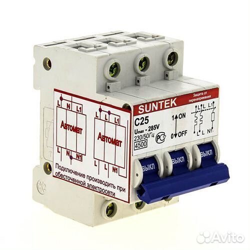 Устройство защиты от отгорания нуля Suntek-С 25A