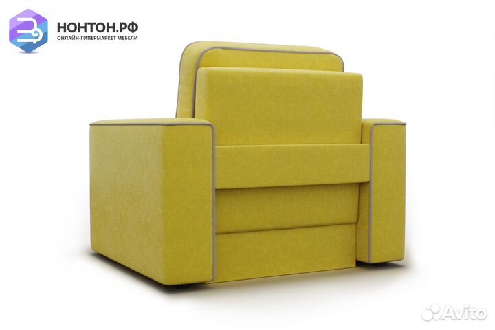 Кресло еврокнижка Берген горчичное