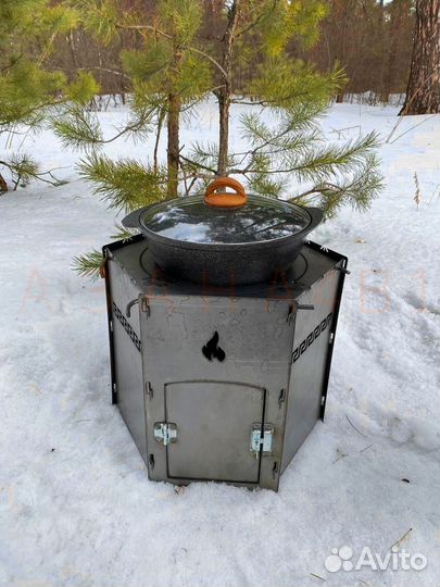 Печь для казана четыре в одном