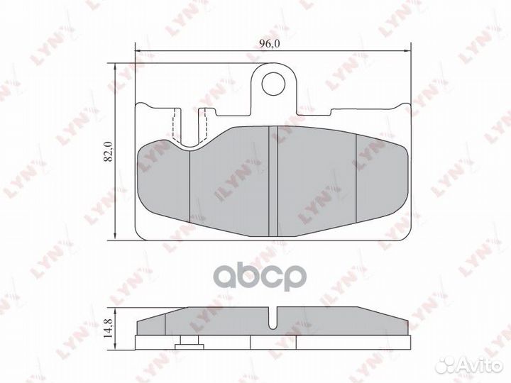 Тормозные колодки bd7569 bd7569 lynxauto