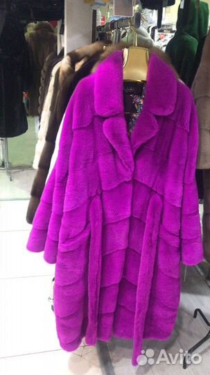 Шуба новреовая фуксия 46/48/50