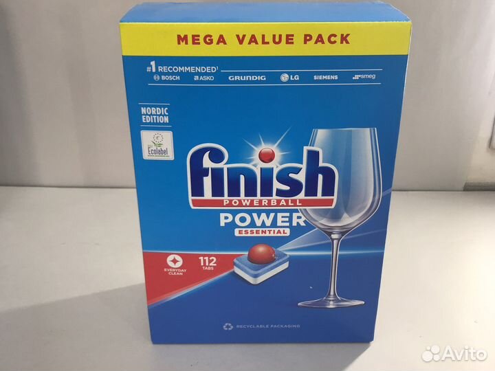 Таблетки для посудомоечных машин finish 112 шт