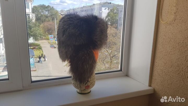 Шапка мужская из чернобурки